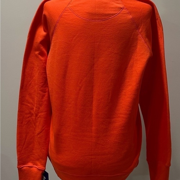 Champion Women's Poppy Orange Powerblend Classic Logo Sweatshirt Medium - Picture 3 of 6